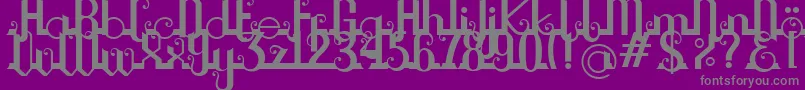 Chouphie Font – Gray Fonts on Purple Background