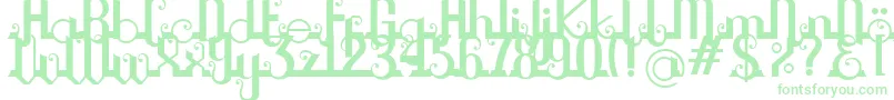 Chouphie Font – Green Fonts on White Background