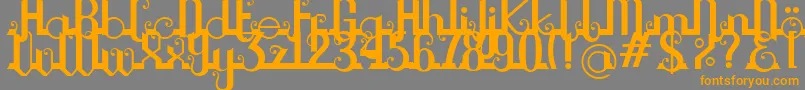 Chouphie Font – Orange Fonts on Gray Background