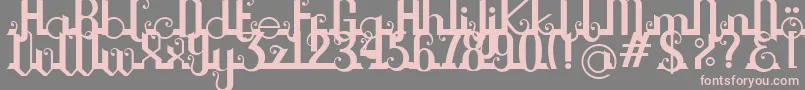 Chouphie Font – Pink Fonts on Gray Background