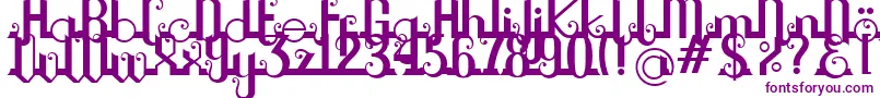 Chouphie Font – Purple Fonts on White Background