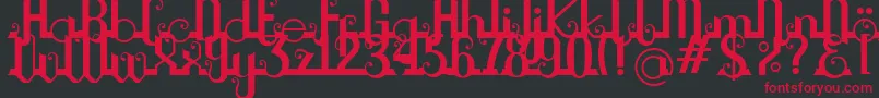 Chouphie Font – Red Fonts on Black Background