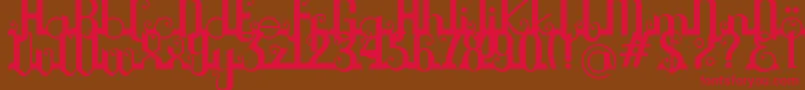 Chouphie Font – Red Fonts on Brown Background