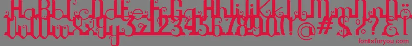 Chouphie Font – Red Fonts on Gray Background