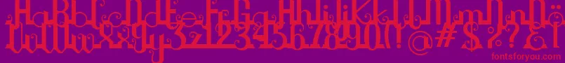 fuente Chouphie – Fuentes Rojas Sobre Fondo Morado
