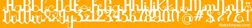 Chouphie Font – White Fonts on Orange Background