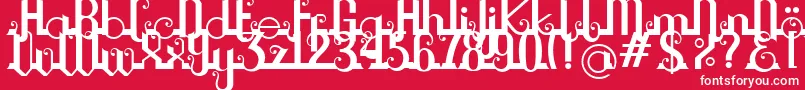 Chouphie Font – White Fonts on Red Background