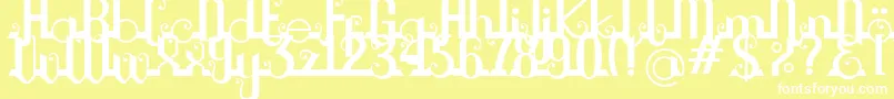 Chouphie Font – White Fonts on Yellow Background