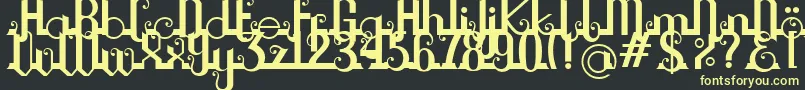 Chouphie Font – Yellow Fonts on Black Background
