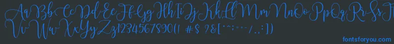 Chourush Font – Blue Fonts on Black Background