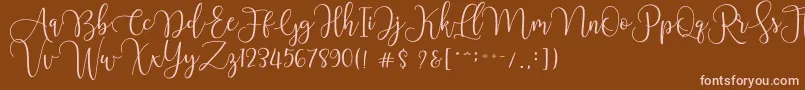 Chourush Font – Pink Fonts on Brown Background