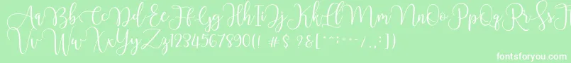 Chourush Font – White Fonts on Green Background