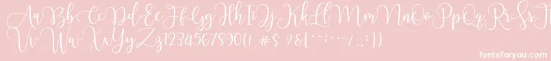 Chourush Font – White Fonts on Pink Background