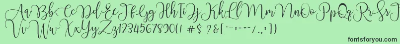 Chourush-fontti – mustat fontit vihreällä taustalla