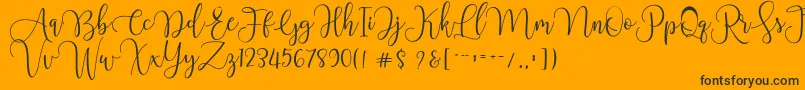 Chourush Font – Black Fonts on Orange Background