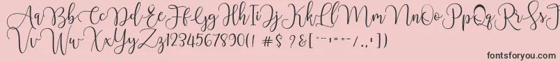Шрифт Chourush – чёрные шрифты на розовом фоне