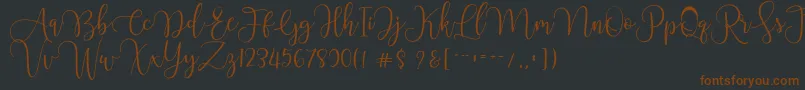 Chourush-fontti – ruskeat fontit mustalla taustalla
