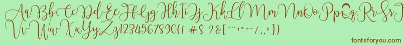 Chourush Font – Brown Fonts on Green Background