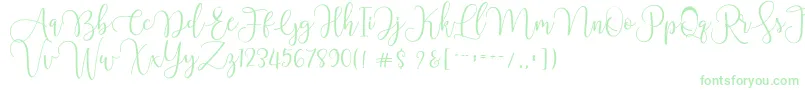 Chourush Font – Green Fonts on White Background