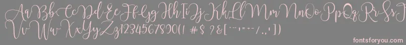 Шрифт Chourush – розовые шрифты на сером фоне