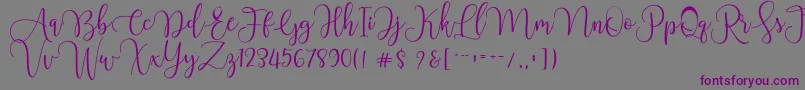 Шрифт Chourush – фиолетовые шрифты на сером фоне