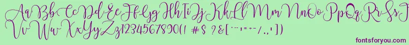 Chourush Font – Purple Fonts on Green Background