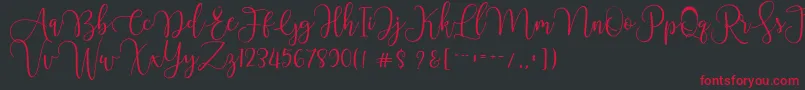 Chourush Font – Red Fonts on Black Background