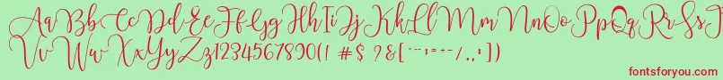 Chourush Font – Red Fonts on Green Background