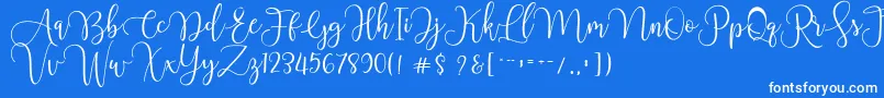 Chourush-fontti – valkoiset fontit sinisellä taustalla