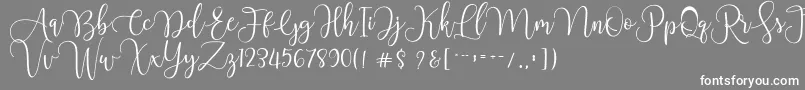 Chourush-fontti – valkoiset fontit harmaalla taustalla