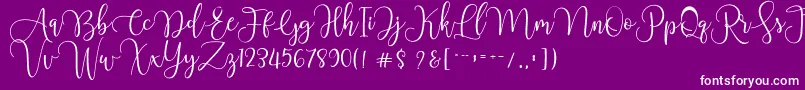 Chourush Font – White Fonts on Purple Background