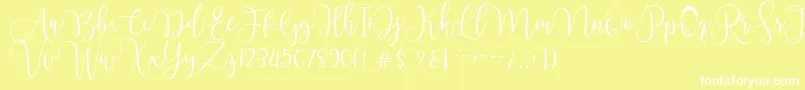 Chourush Font – White Fonts on Yellow Background