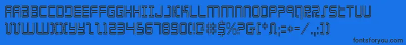 Elecdayc Font – Black Fonts on Blue Background