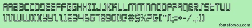 フォントElecdayc – 緑の背景に黒い文字