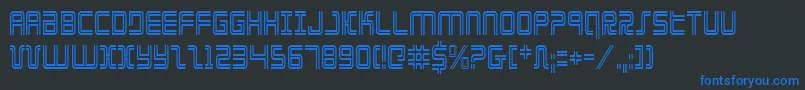 Elecdayc Font – Blue Fonts on Black Background