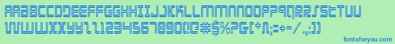 Elecdayc Font – Blue Fonts on Green Background
