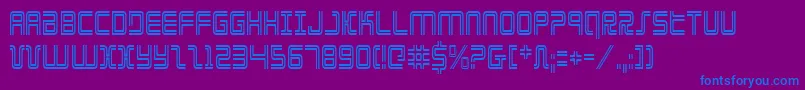Elecdayc Font – Blue Fonts on Purple Background