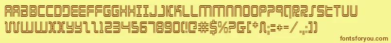 Elecdayc Font – Brown Fonts on Yellow Background