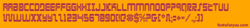 Elecdayc Font – Purple Fonts on Orange Background