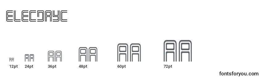 Elecdayc Font Sizes