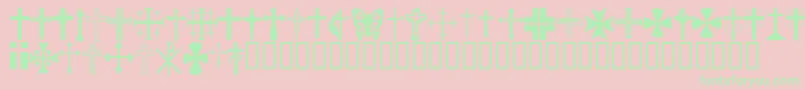 CHRIC    Font – Green Fonts on Pink Background