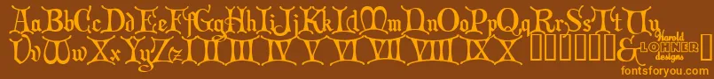 CHRICI   Font – Orange Fonts on Brown Background