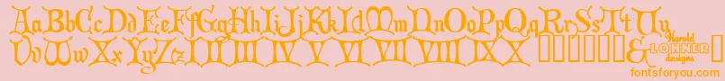 CHRICI   Font – Orange Fonts on Pink Background