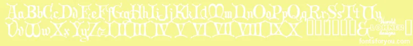 CHRICI   Font – White Fonts on Yellow Background