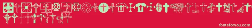 CHRICV   Font – Green Fonts on Red Background
