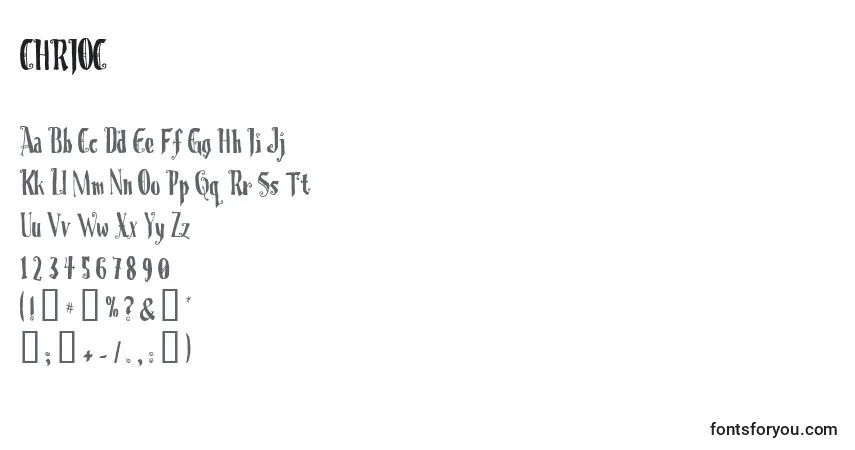CHRIOC   (123393)フォント–アルファベット、数字、特殊文字