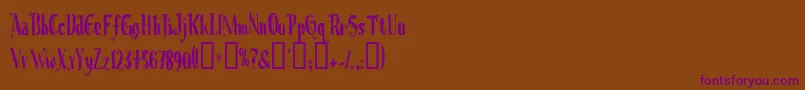 CHRIOC   Font – Purple Fonts on Brown Background