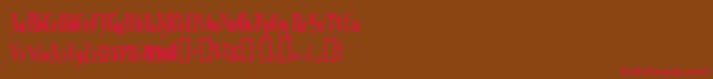 CHRIOC   Font – Red Fonts on Brown Background