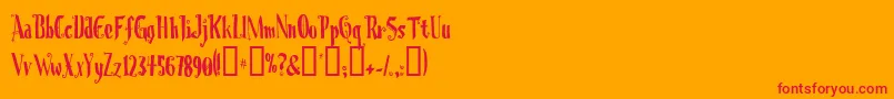 CHRIOC   Font – Red Fonts on Orange Background