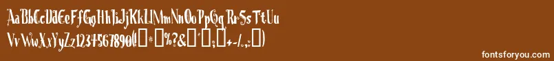 CHRIOC   Font – White Fonts on Brown Background